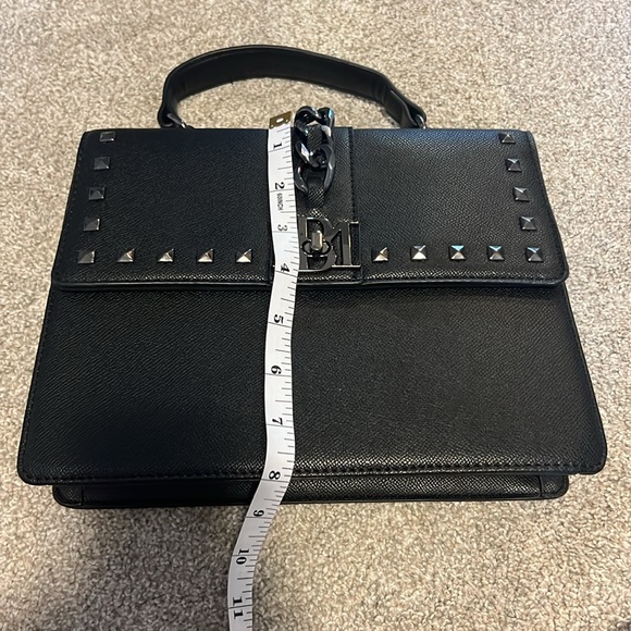Badgley Mischka Black Studded Handbag - Picture 5 of 7